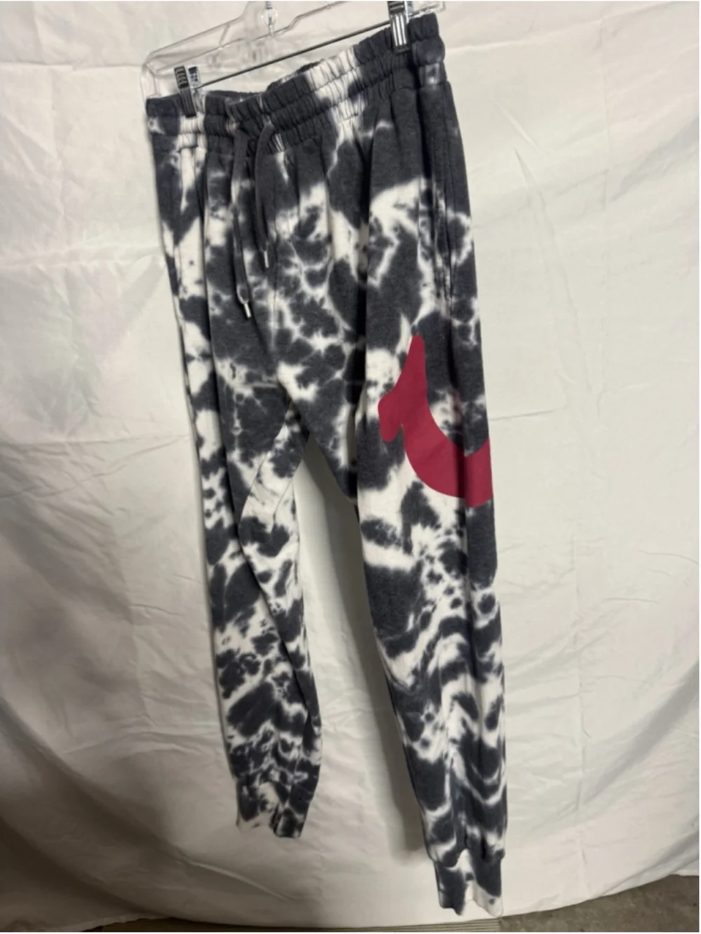 True Religion Men's Gray Tie-Dye Classic Joggers Sweatpants Size Medium